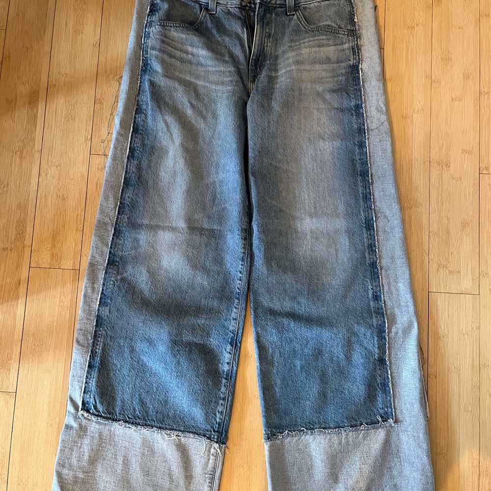 AG Adriano Goldschmied Two-Tone Relaxed Jeans